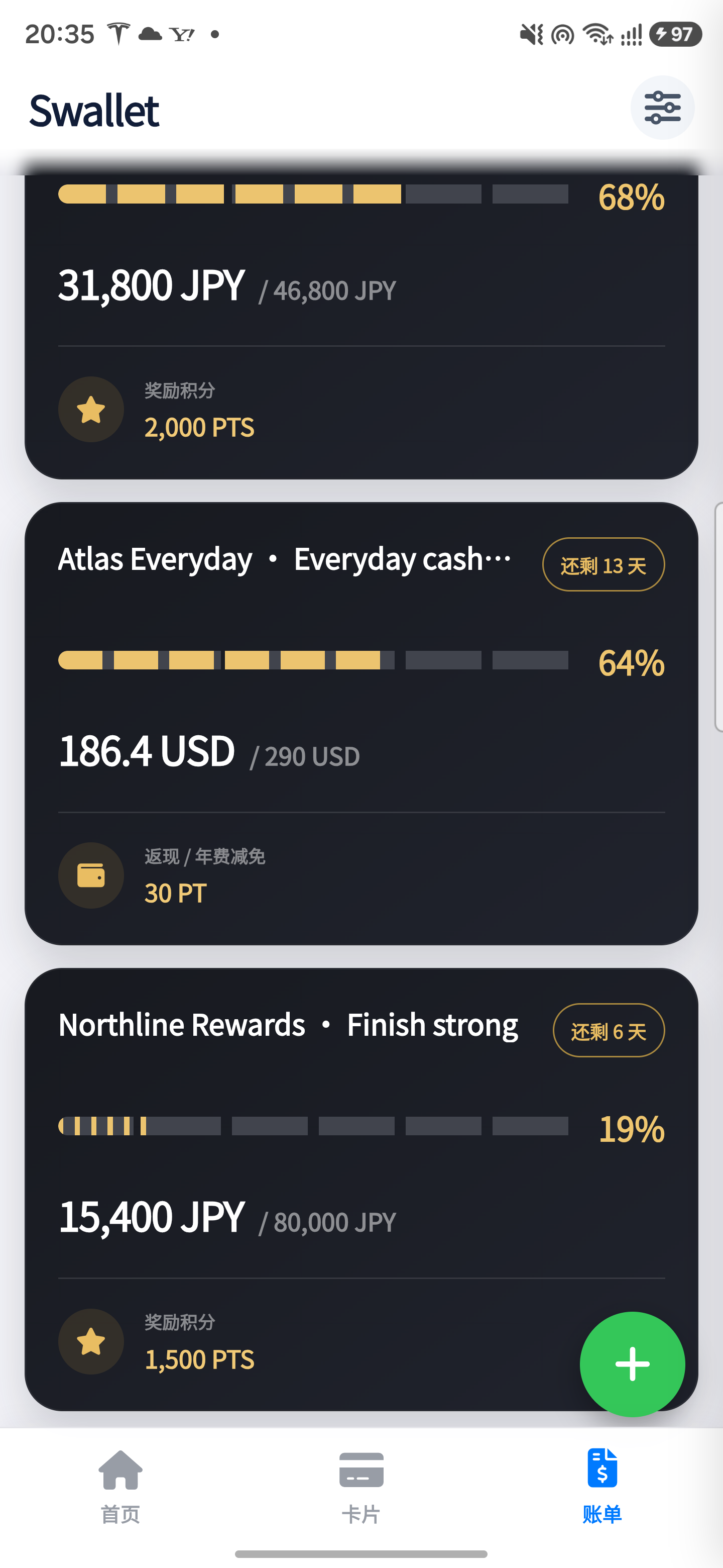 S.Wallet bills